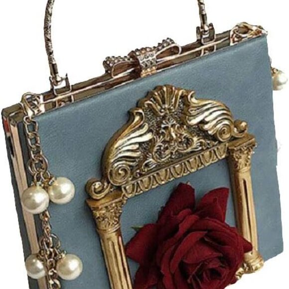 Victorian Handbag Gothic Purses Lolita Shoulder Bag for Women Vintage Clutch